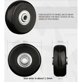 

Repair Set Sliding Durable Luggage Wheel Universal Casters Rubber Replacement Flexible Travel Practical Silent Suitcase Axles