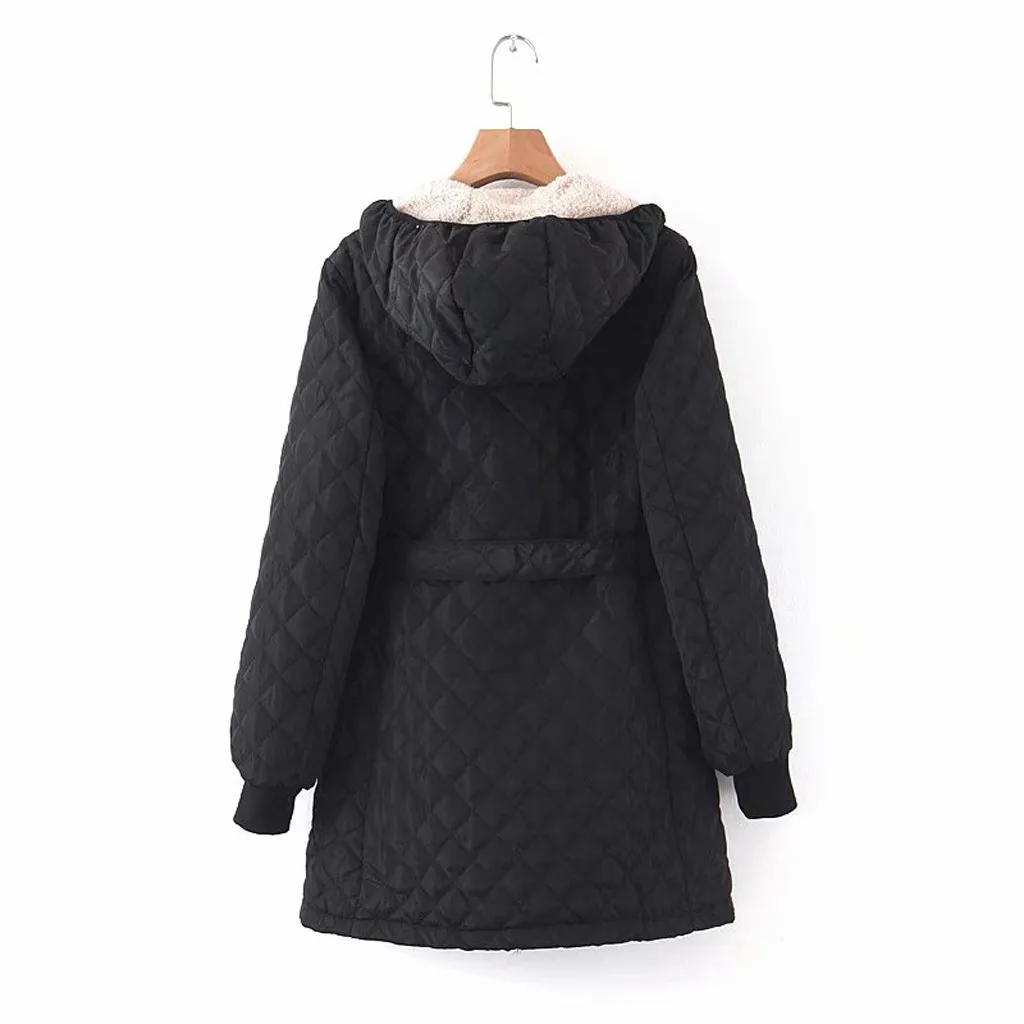 5 Colors Winter Warm Women Black Hooded Faux Fur Coat Jacket Fashion Army Green Slim Liner Cotton Coat Dropshipping Coats#J30