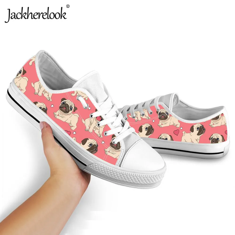Jackherelook/милые парусиновые туфли с принтом щенка для мальчиков и девочек; уличные кроссовки; Вулканизированная обувь для домашних животных; прогулочная обувь с низким верхом