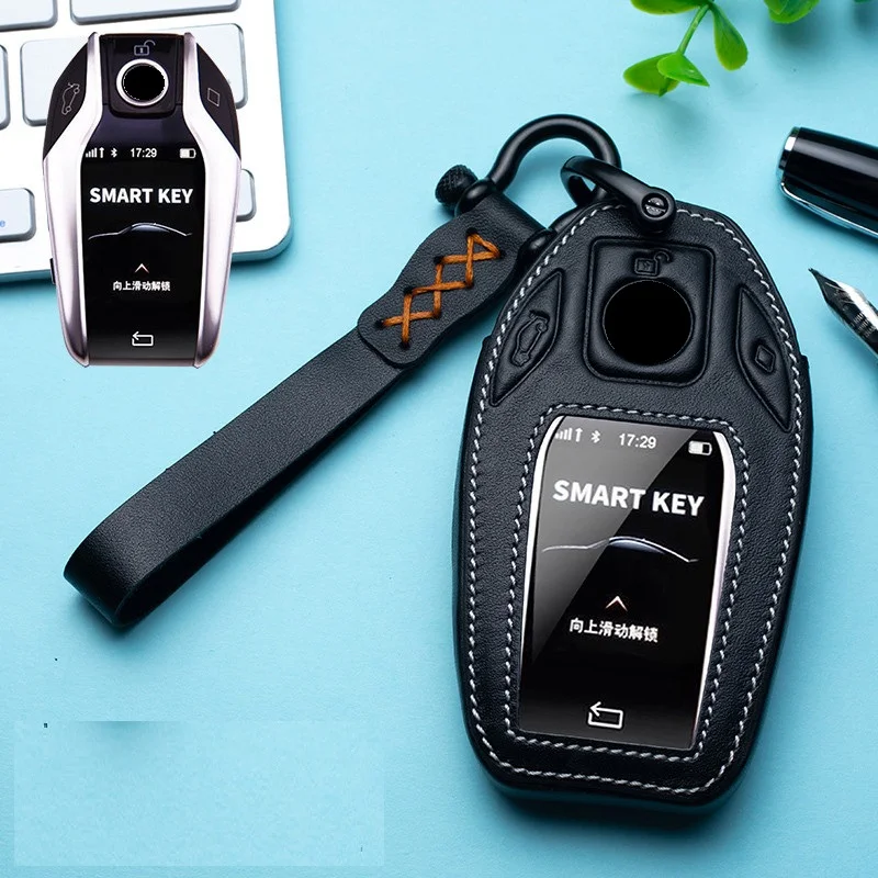 

Car Genuine Leather Car LED Display Key Cover Case for BMW 5 7 series G11 G12 G30 G31 G32 i8 I12 I15 G01 X3 G02 X4 G05 X5 G07 X7