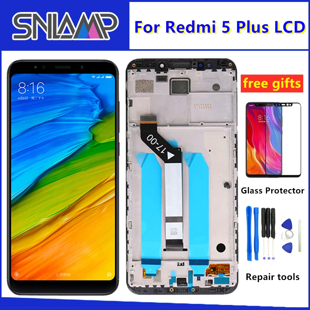 

5.99"Original Display For Xiaomi Redmi 5 Plus LCD Touch Screen with Frame 10 Dotyk For Xiaomi Redmi 5 Plus LCD Replacement parts