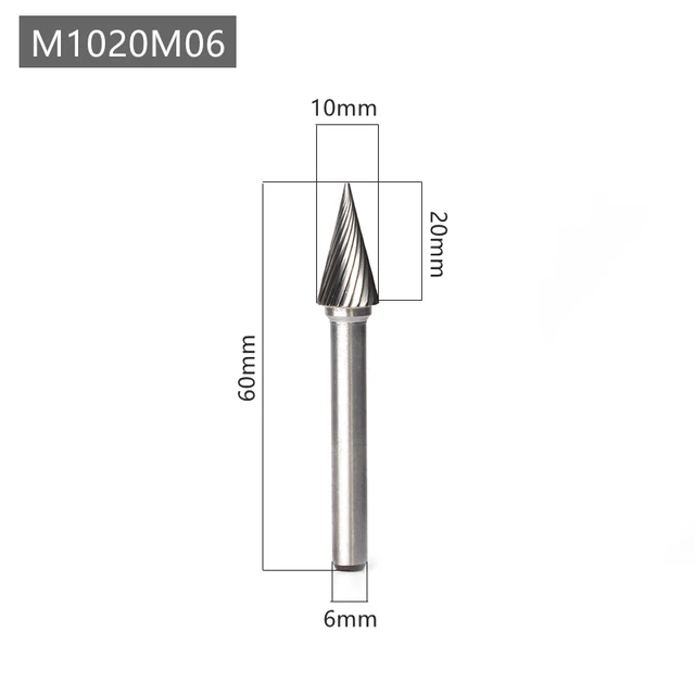 Free Shipping 1pc M Type Head Tungsten Carbide Rotary File Tool Point Burr Die Grinder Abrasive Tools Drill Milling Carving Bits M1020M06