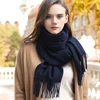 Winter Pure Long Cashmere Scarf Women Luxury Brand Real Cashmere Scarf Warm Thick Soft Solid Shawl Ladies Wrap 4