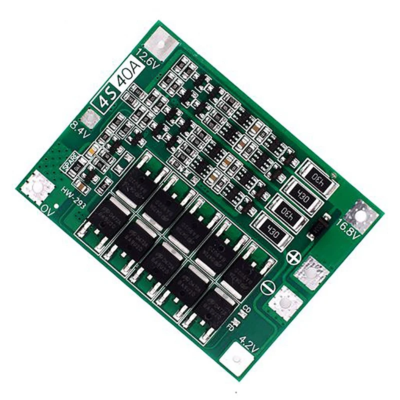 4S 40A литий-ионная батарея 18650 зарядное устройство Pcb плата защиты BMS с балансом для бурильного двигателя 14,8 в 16,8 в Lipo модуль