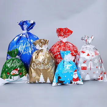 

3PCS Christmas Gift Bag Wedding Candy Cookie Gift Bags Party Decorations New Year Presents Snack Baking Package Party Supplies