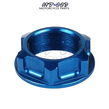 

Blue CNC Billet Steering Stem Nut For WR125 08 09 10 11 12 13 Motocross Supermoto Enduro Motorcycle Dirt Bike Off Road