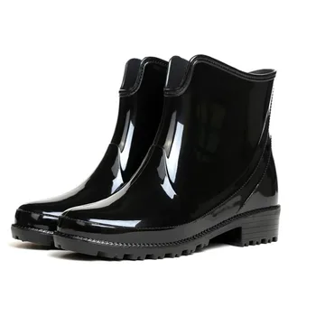

Women's Rain Boots Wedges Short Tube Rain Boots Non-slip Waterproof Water Shoes 35-41 Plus Size Rainboots for Women Botas Mujer