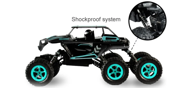 RC Car Toys 1:14 2.4G 6WD RC Crawler Remote Control Car Climbing Buggy Monster Truck Alloy Car Playing time 18minute RC Car Toys