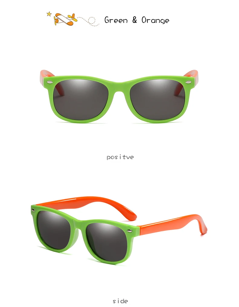 Rubber Polarized Sunglasses Kids TR90 Boys Girls Mirror Polaroid Sun Glasses Silicone Safety Glasses for Children Baby_voghion.com