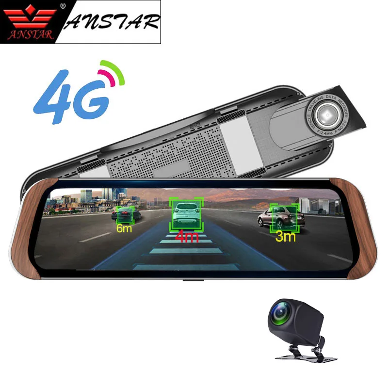 

Anstar 4G Car DVR 10'' Rearview Mirror Car Camera ADAS GPS 1080P Video Recorder Night Vision Auto Dash Cam
