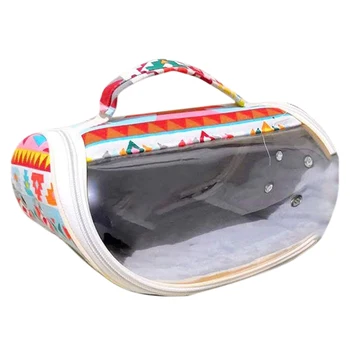 

Easy Clean With Handle Canvas Portable Breathable Printed Cute Guinea Pig Clear View Window Washable Small Animal Carrier Bag