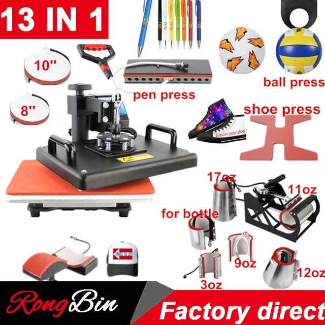 Cheap 8 in 1 30*38CM Combo Heat Press Printer Sublimation Machine Heat  Press Machine For T-Shirts/Cap/Mug/Phone Cases/Bottle