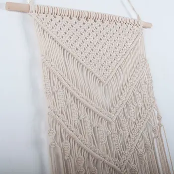 

New Macrame Woven Wall Hanging Boho Chic Bohemian Home Geometric Art Decor Beautiful Apartment Dorm Room Decoration