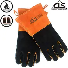 Уличные перчатки для гриля и камина, термостойкие Утепленные длинные перчатки, прихватки для духовки, кухонные формы для выпечки