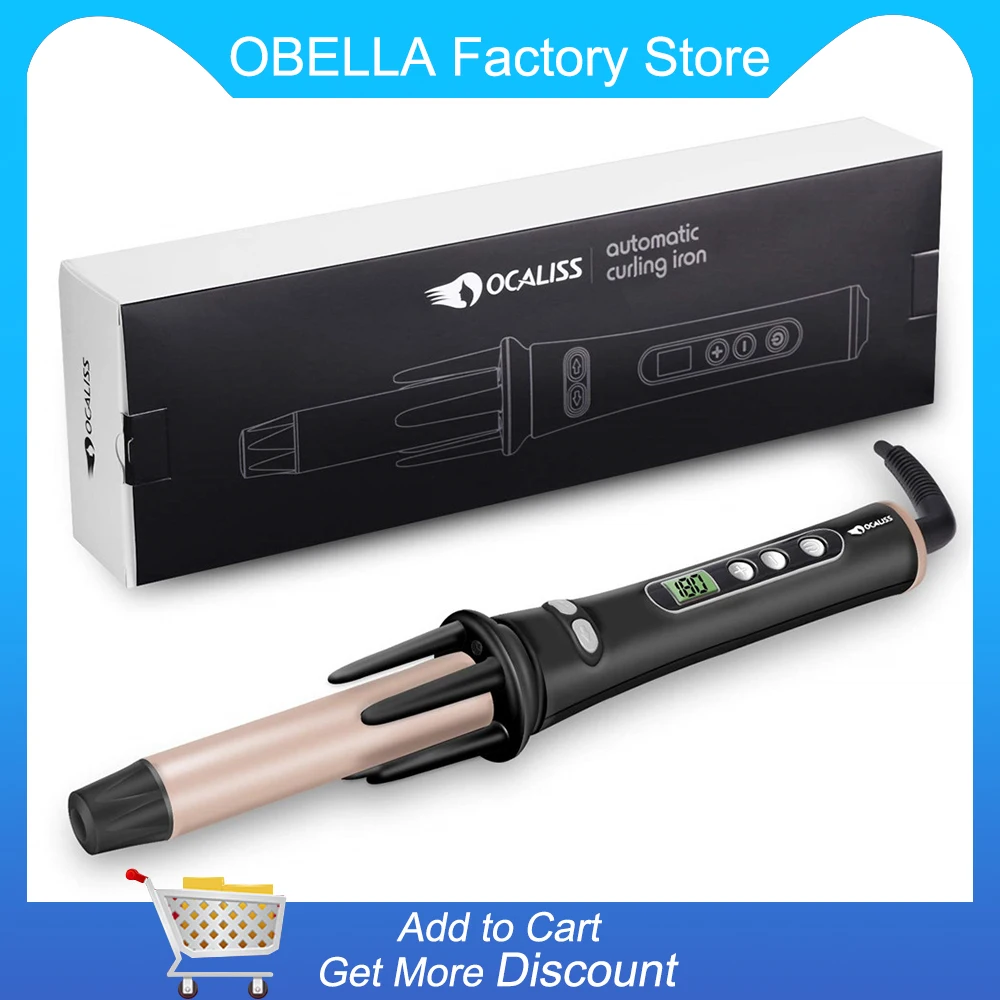 

Curling Iron Automatic Hair Curling Wand Hair Curler Ocaliss Auto Wavy Curling iron 1-inch 30s Instant Ceramic Heat Wand and LCD