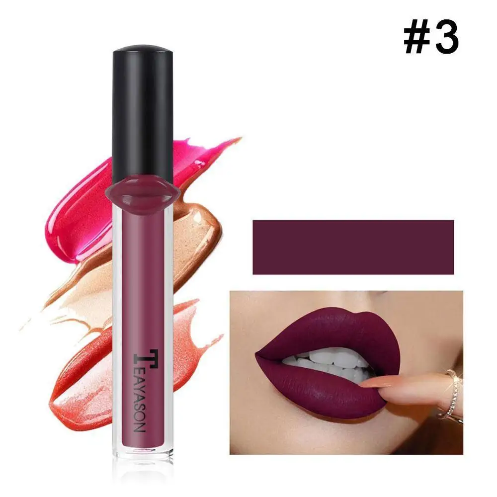 C 12 Colors Matte Lip Gloss Lipstick Purple Lipgloss Nude Lip Tint Waterproof Lipstick Long Lasting Tint Jelly Lips - Цвет: C