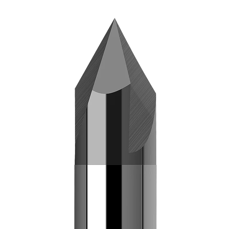 1Pc 4.0mm 3 Flute 60 Degree Tungsten Solid Carbide HRC55 Chamfering End Mill