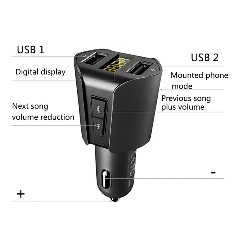 Bluetooth fm-передатчик автомобильное зарядное устройство двойной USB MP3 музыкальный плеер слуховой аппарат комплект