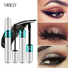 

4d Silk Fiber Mascara Waterproof And Easy To Dry Natural Soft Long Eyelash Makeup Mascara Black Thick Eyelash Cosmetics
