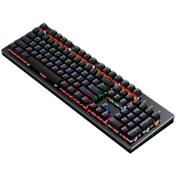 

Mechanical Gaming Keyboard with Blue Switches LED Backlit 104 Keys Wired Computer Keyboard for PC Games
