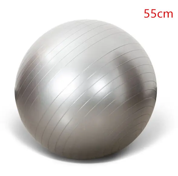 55cm Gray Спортивные мячи для йоги Bola Пилатес фитнес спортзал фитбол для баланса Пилатес тренировки Массажный мяч 45 см 55 см 65-75 см - Цвет: 55cm Gray