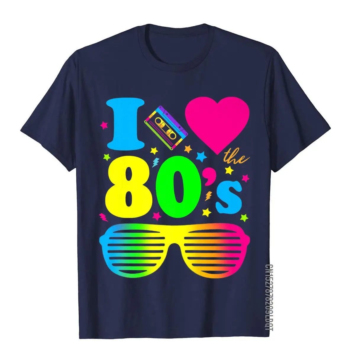 I Love The 80s Clothes for Women and Men Party Funny Tee Premium T-Shirt__B6023navy