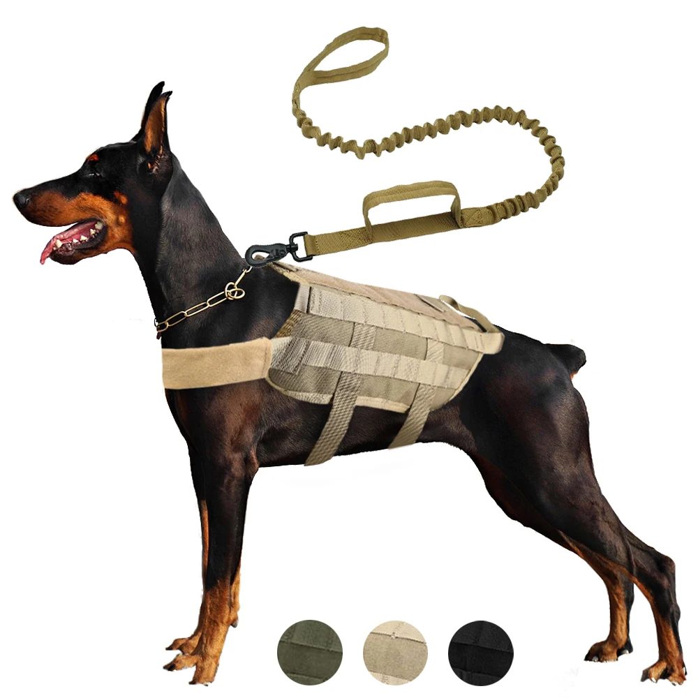 K9 Dog Harness Service Nylon Camouflage Adjule Vest K9 Dog Harness Service Nylon