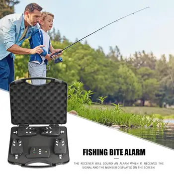 

Hot Sale Bite Alarms Delicate Texture Wireless LED Fishing Bite Alarms Receiver Set Alarm Indicator Fishing Tackle