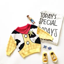 Tonytaobaby/осенне-зимняя одежда детская одежда хлопковый свитер с рисунком Одежда для маленьких мальчиков свитер для маленьких девочек