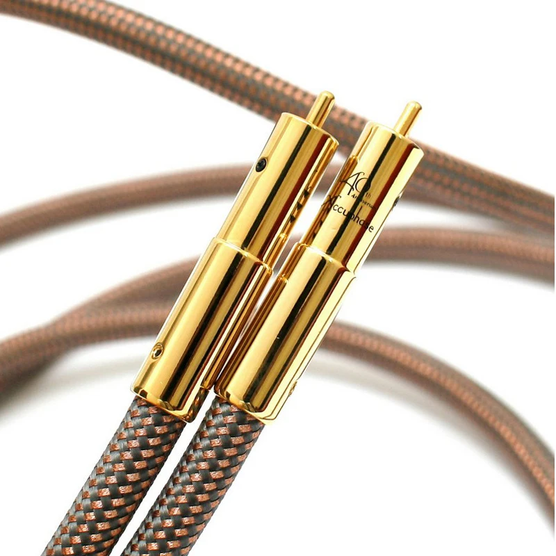 US $28.50 High Quality Hifi RCA Cable Accuphase 40th Anniversary Edition RCA Interconnect Audio Cable Gold Plated Plug