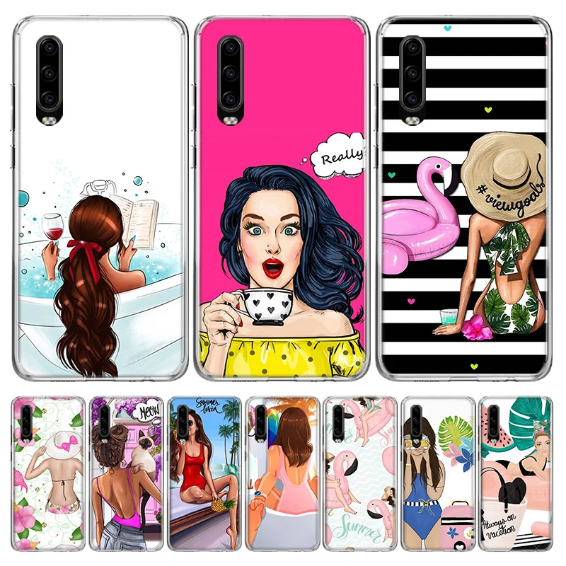 Чехол для телефона Vogue girl Для Huawei P40 P30 P20 Mate 30 20 10 Pro P10 Lite P Smart Z + 2019|Бамперы| |