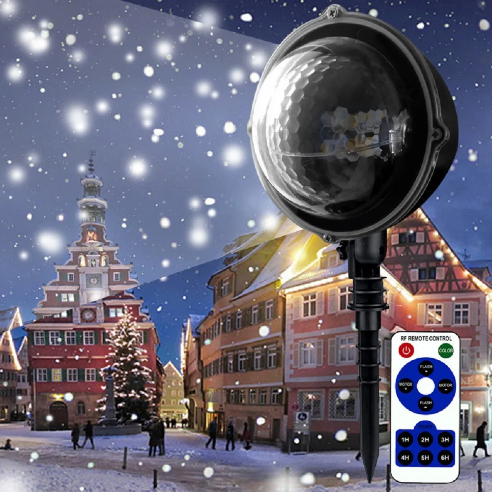Outdoor Waterproof Snowflake Spotlight Holiday Christmas