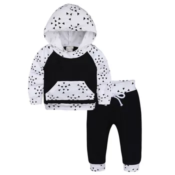 

Casual Born Baby Boy Girl Set Hooded Long Sleeve Top Shirt + Pant Soft Outfit Autumn Spring Suit Clothing