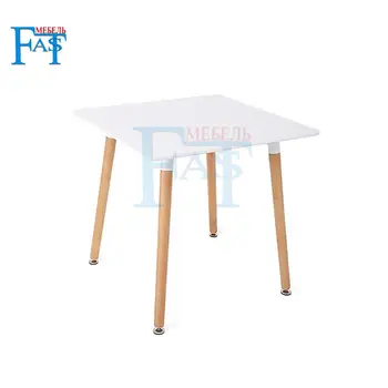 

Home dining table White paint table on beech legs kitchen table quad table modern table