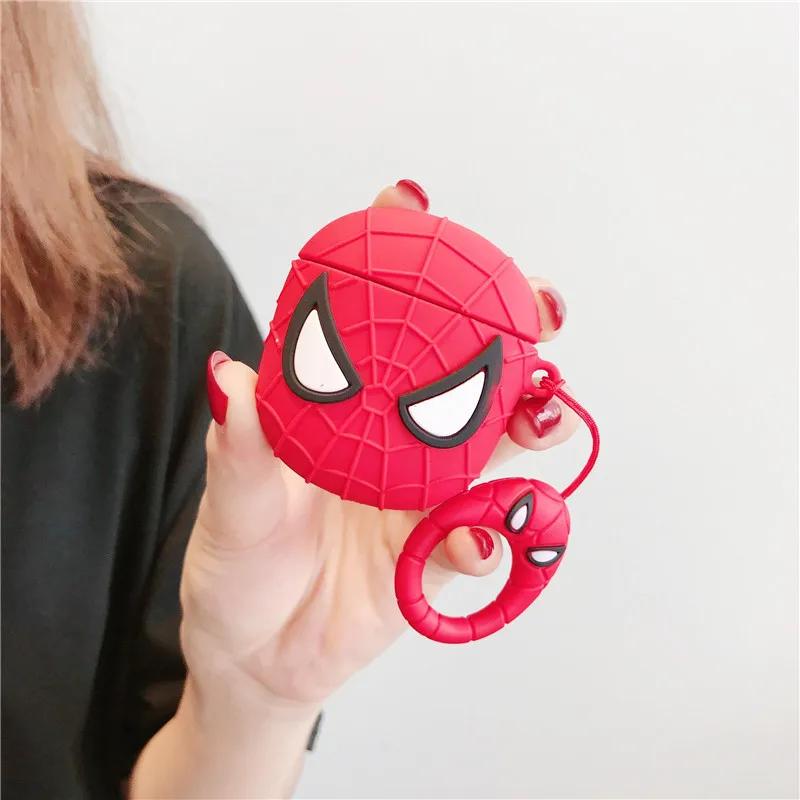 Силиконовый чехол Marvel «мстители», «Капитан Америка», «Железный человек», «Человек-паук», «Бэтмен», для airpods 2, аксессуары для bluetooth-наушников, чехол