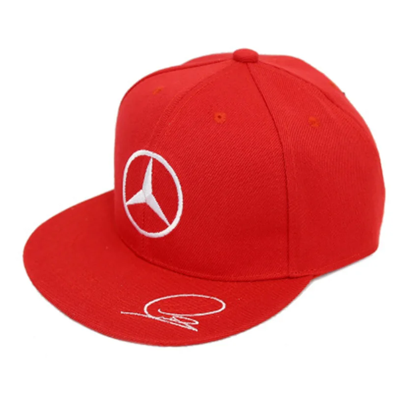 Red Напрямую от производителя плоская кепка жокейская шапочка Mercedes autographed бейсболка кепка рекламная Кепка - Цвет: Red
