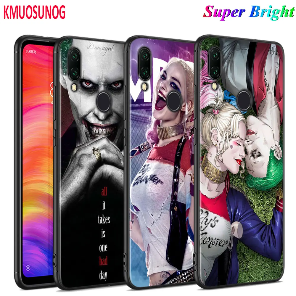 

Black Silicone Cover Joker and Harley Quinn for Xiaomi Redmi Note 8 7 6 5 4X 4 K20 Pro 7A 6A 6 S2 5A Plus Phone Case