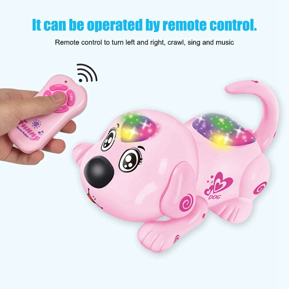 Электронный Робот-животное собака электрическая музыка ползающие собаки игрушки со светодиодное освещение управление дети девочка мальчик развивающие