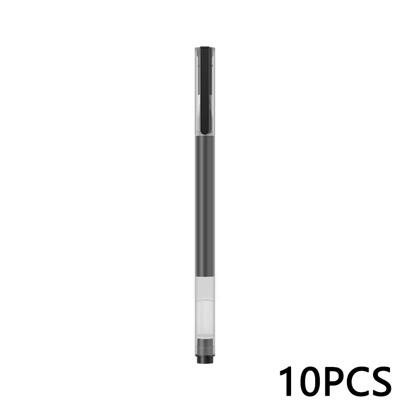 10PCS Black Оригинальная гелевая ручка Xiaomi Giant, 10 палочек, черная и красная, двухцветная, Студенческая, офисная, записная, гелевая ручка - Цвет: 10PCS Black