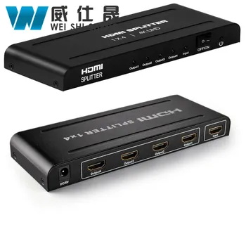 

HDMI Splitter 1X4 HDMI HD Video Distributor 1x4 Splitter Version 1.4 4 Road HDMI Splitter 1080P Suport 3D
