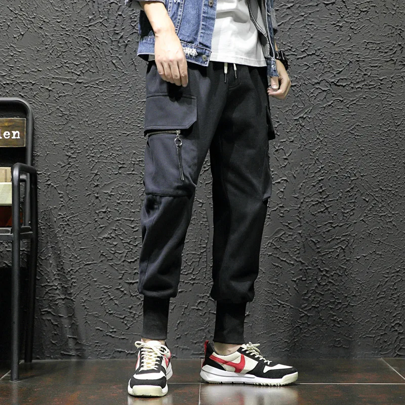 

#2486 Winter Loose Thick Pants In Men Plus Size 5XL Elastic Waist Pocket Planlon Trousers Male Cotton Streetwear Pencil Pants