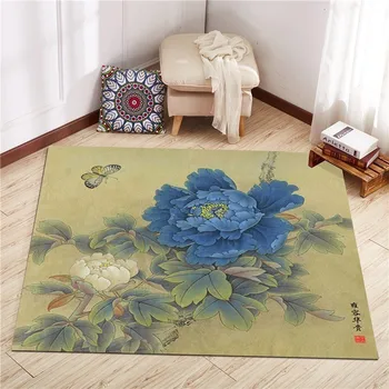 

Chinese Style Retro Carpet Living Room Bedroom Study Bedside Carpets 3D Family Yoga Rug Mat Home Decor Rectangle Blanket Teppich