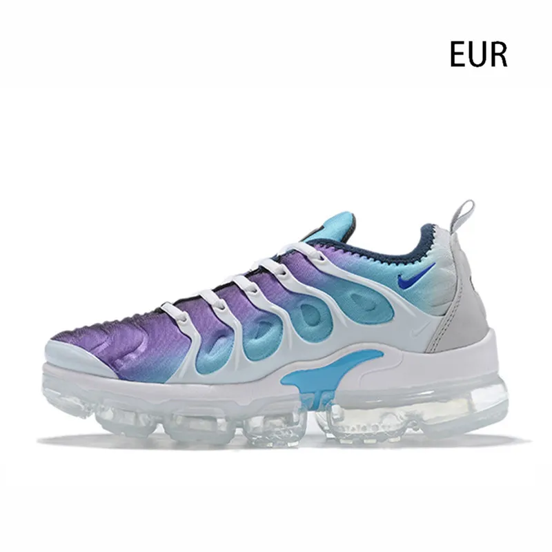 Nike Air Vapormax Plus спортивная обувь для мужчин спортивные кроссовки удобные дышащие - Цвет: purple and white