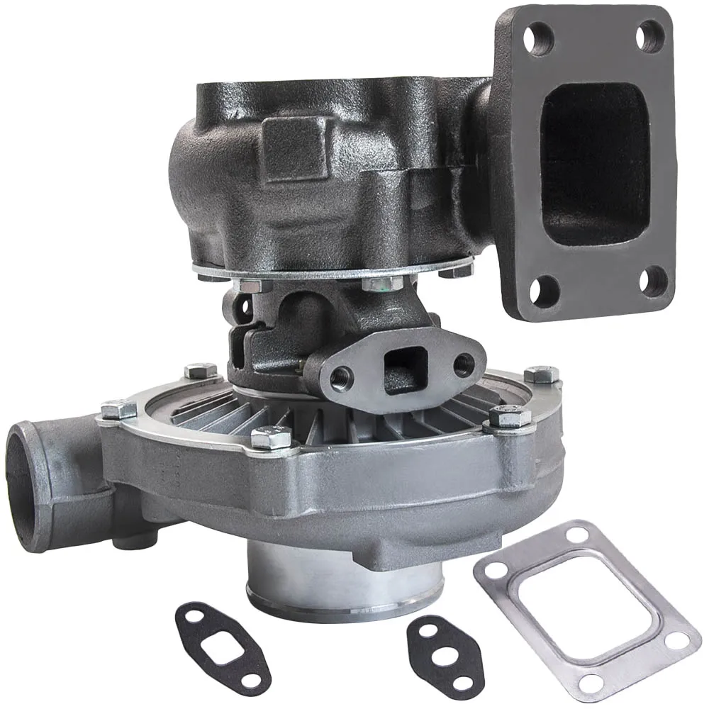 

A/R .63 Comp A/R .5 T3 flange 5 bolt Oil t04e type turbo turbocharger w/gasket
