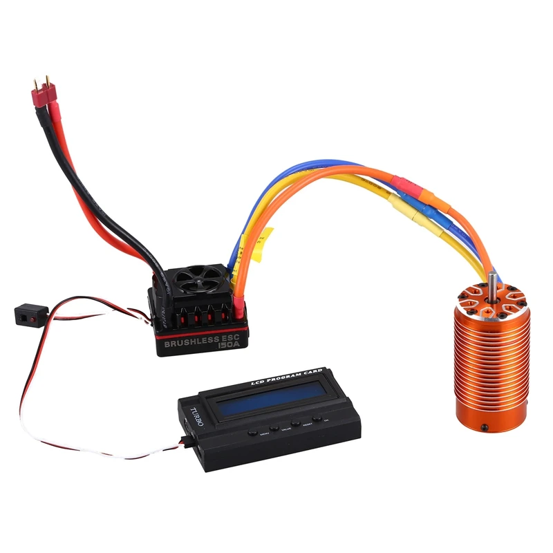 

SURPASS HOBBY 4076 2000KV Sensorless Brushless Motor 150A Brushless ESC with 8.4V 3A Switch Mode BEC LCD Programming Card Combo
