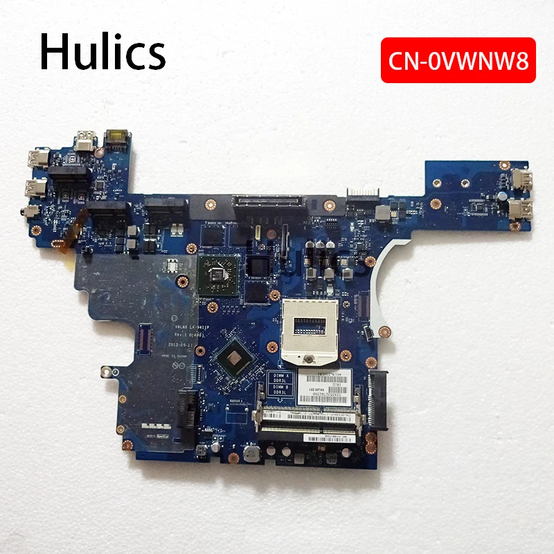 Hulics для DELL E6540 Материнская плата ноутбука CN-0VWNW8 VALA0 LA-9411P DDR3 материнской платы рабочий