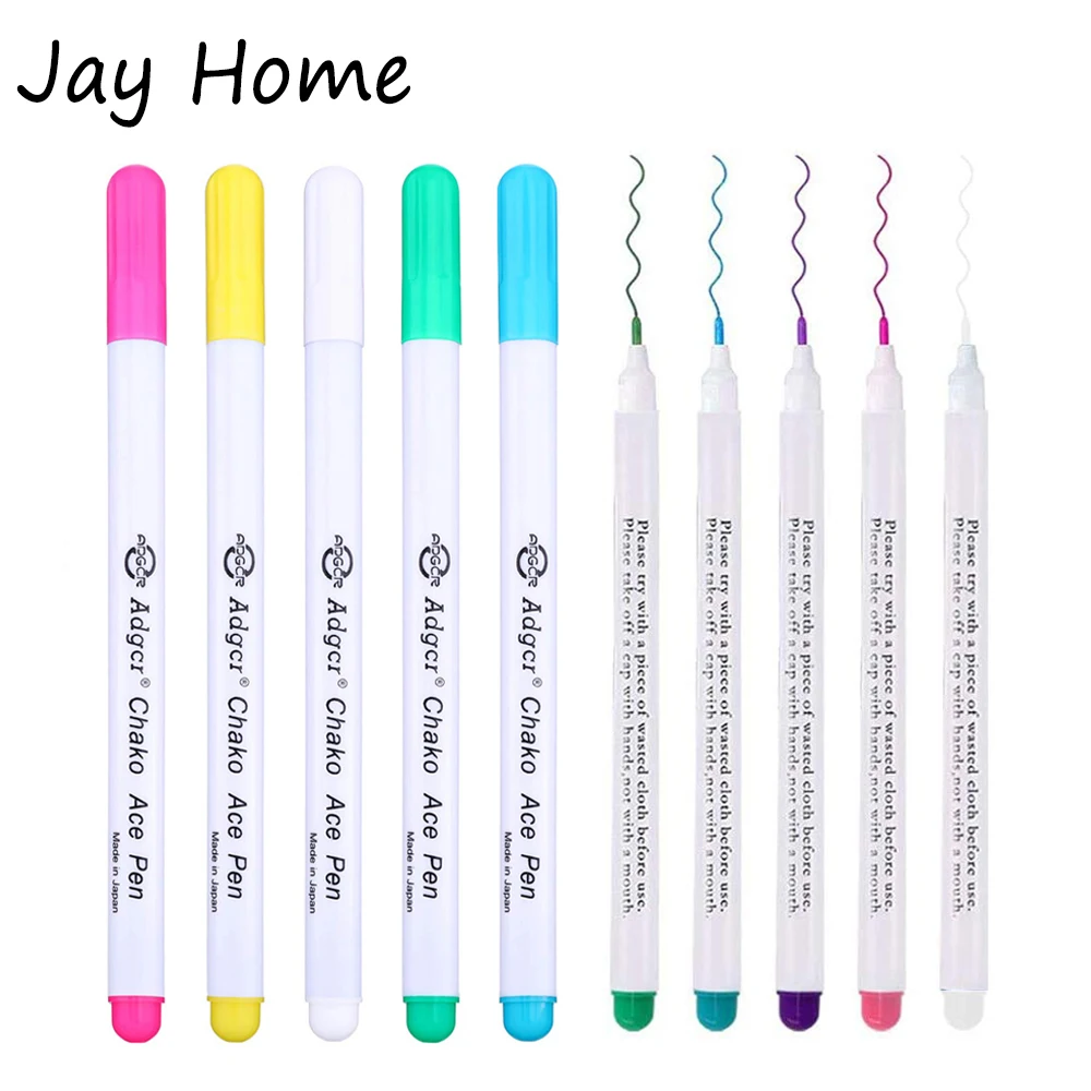 1/6pcs Ink Disappearing Fabric Marker Pen DIY Cross Stitch Water Erasable Pen Dressmaking Tailor's Pen for Quilting Sewing Tools power tool bag Tool Storage Items