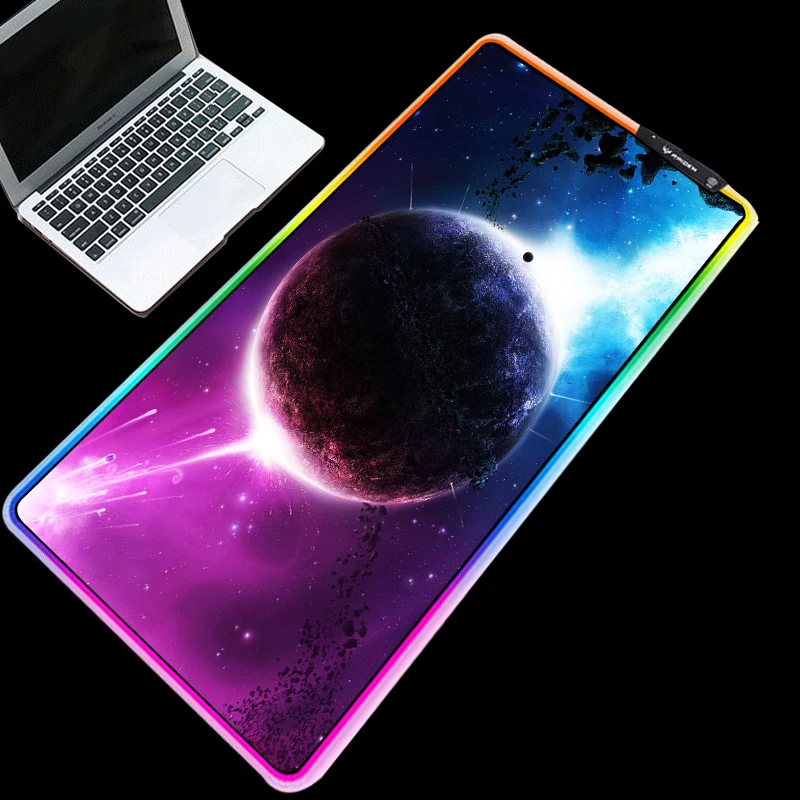 Mairuige перезаряжаемый игровой коврик для мыши RGB Настольный ПК светящийся