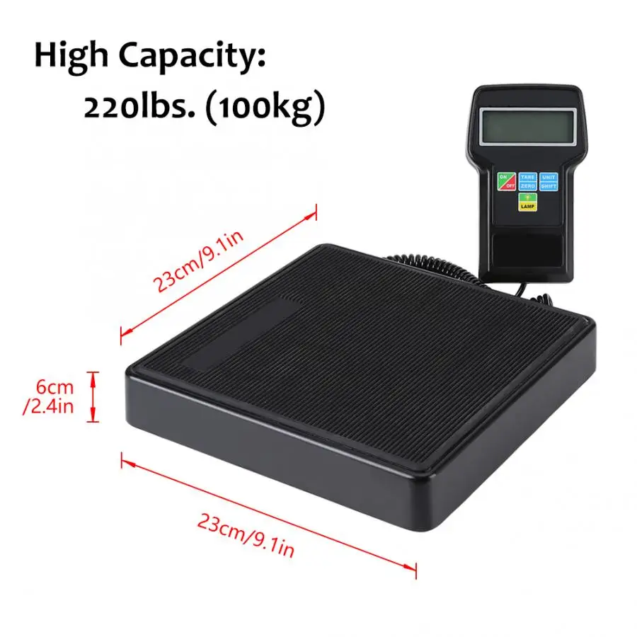 100 фунтов/кг Электронные хладагенты зарядки цифровые весы с чехол для A/C Профессиональные хладагенты зарядки весы