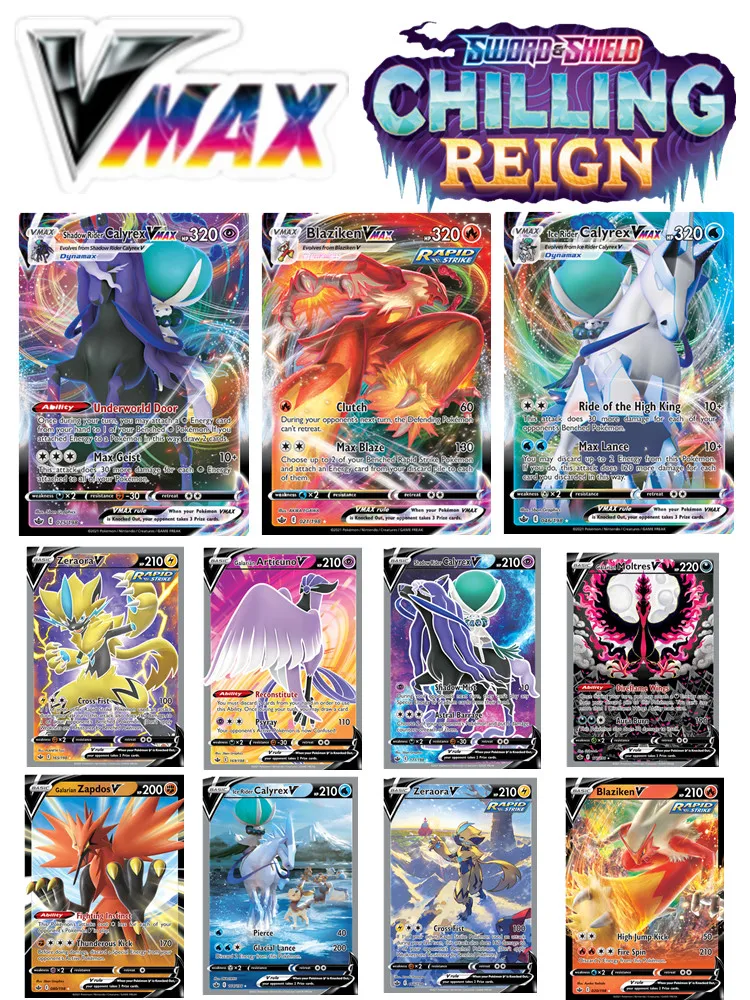 ポケモンカード 新しい 英語版 50個 Vmax Zapos Tcg 剣のシールド シャリング Calyrex Vmax Dysax Aliexpress Toys Hobbies ポケモンカード 新しい 英語版 50個 Vmax Zapos Tcg 剣のシールド シャリング Calyrex Vmax Dysax Aliexpress Toys Hobbies